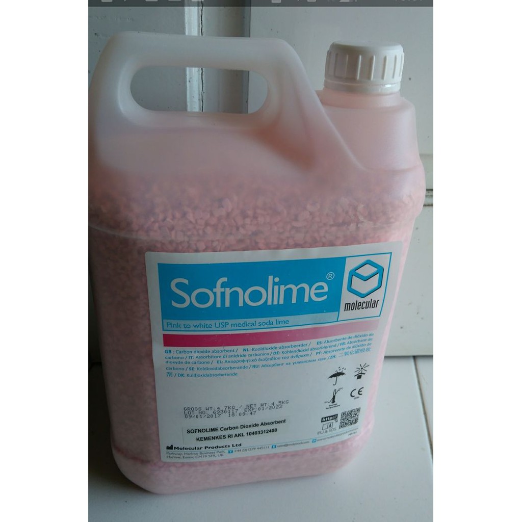 

Sofnolime . sodalime . soda lime medical 5 liter