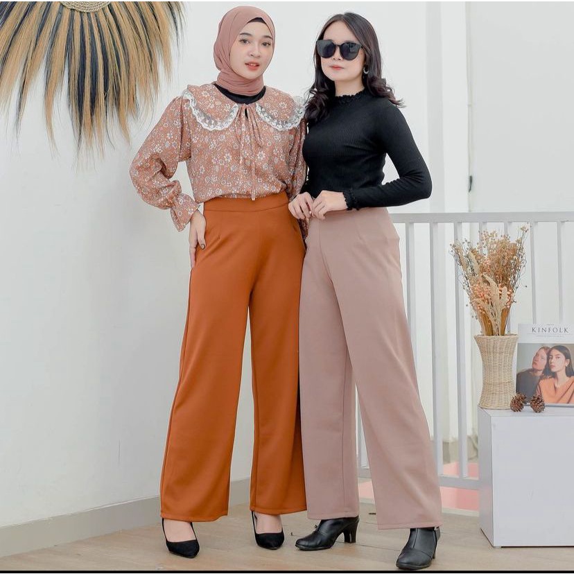 YONA KULOT/CELANA SCUBA HIGHWAIST OOTD VIRAL