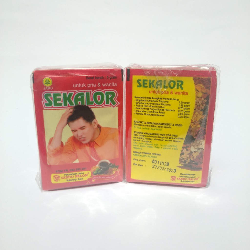 Jamu Super Serbuk Sekalor Sakit Kepala Sabdo Palon Isi 10 Sachet