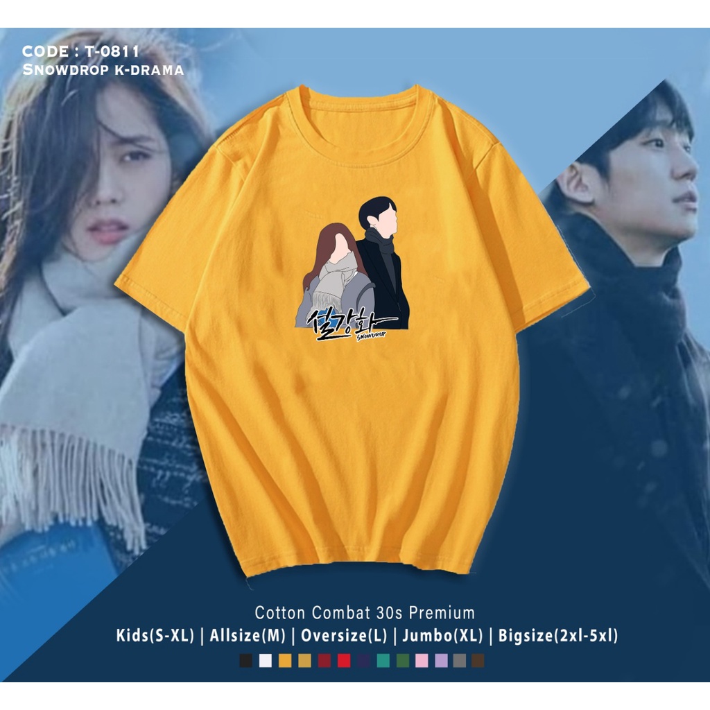 T-SHIRT SNOWDROP JUNG HAE IN KOREAN DRAMA OVERSIZE KAOS SNOWDROP KIM JI SOO K-DRAMA JUMBO