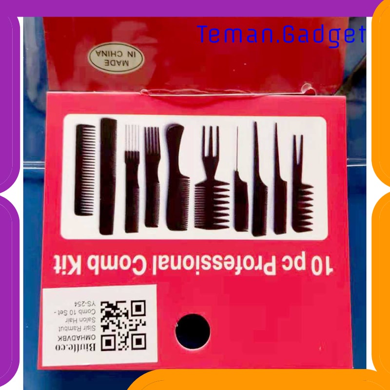 TG-FE161 SISIR RAMBUT SALON HAIR COMB 10 SET - YS-254