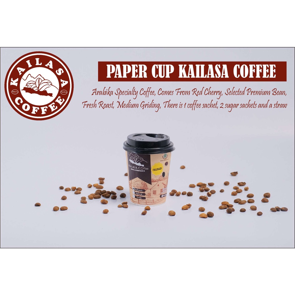 

Kailasa Coffee Paper Cup Fullwash Proses 10 Gram
