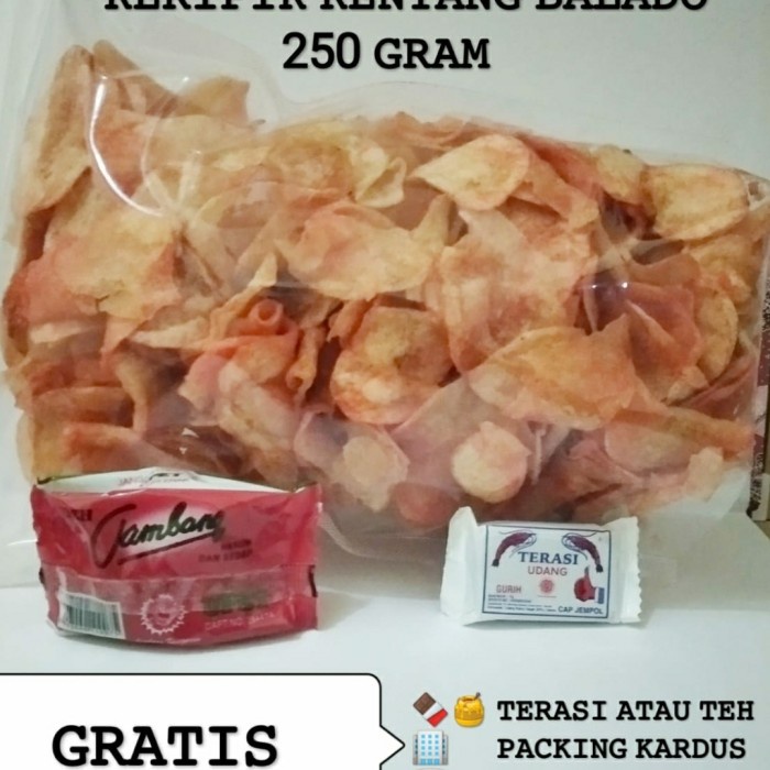 

MURAH Keripik kentang Asli rasa balado 250gram