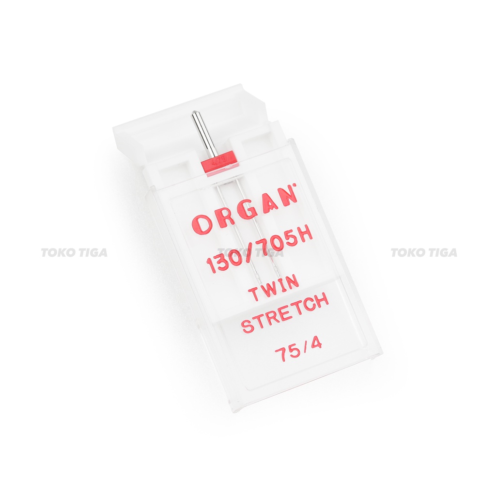 Organ Twin Stretch Needles - Jarum Kembar Bahan Melar Ukuran 75/4mm