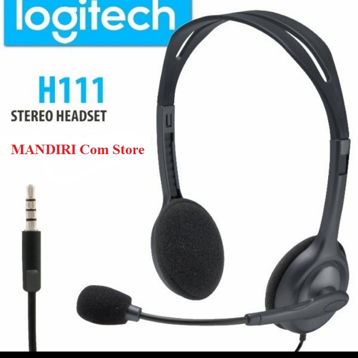 Logitech H111 Stereo Headset With Mic Headphone Earphone