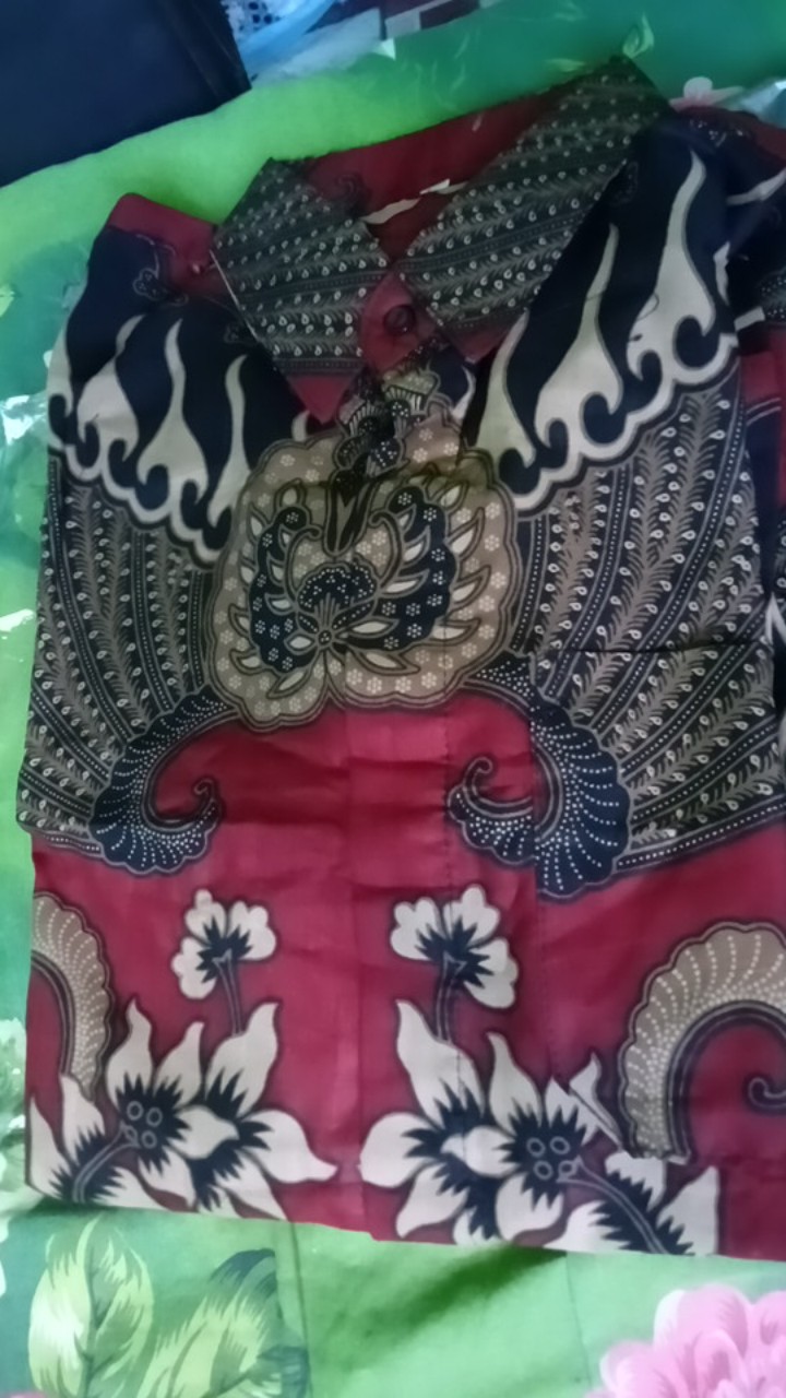 Baju Batik Pria Slimfit Big Size M L Xl Xxl Atasan Kemeja Batik Lengan Panjang Original