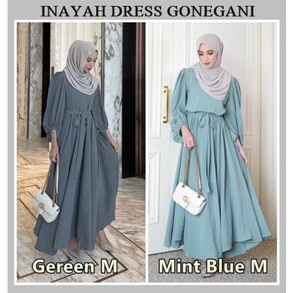 INAYAH DRESS GONEGANI INAYAH DRESS GEREEN INAYAH DRESS MINT BLUE