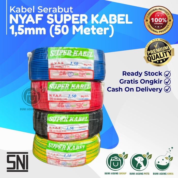 Jual Kabel Serabut Nyaf Mm Mm Meter Super Kabel X X M M Shopee