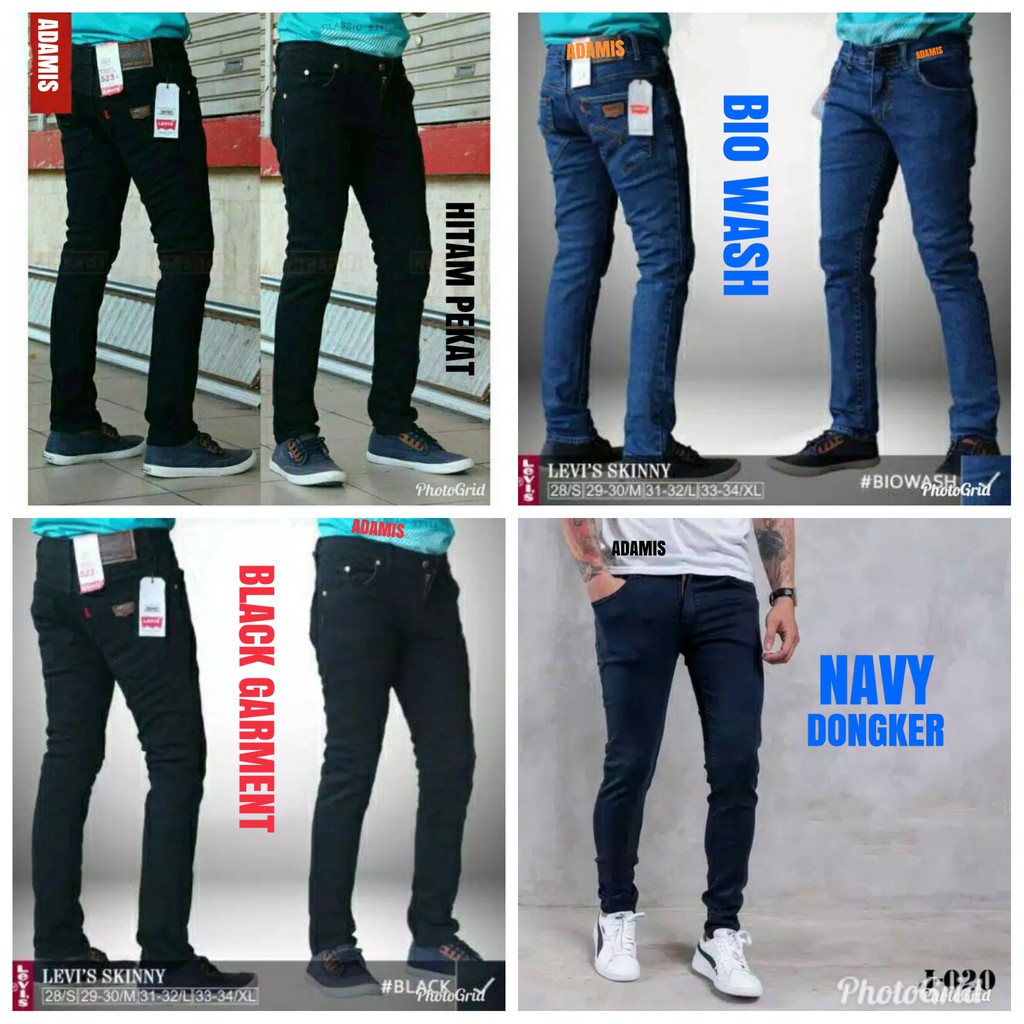 Celana Jeans Panjang Pria Skinny Pensil Denim Melar/Meral Nyaman Buat Gerak