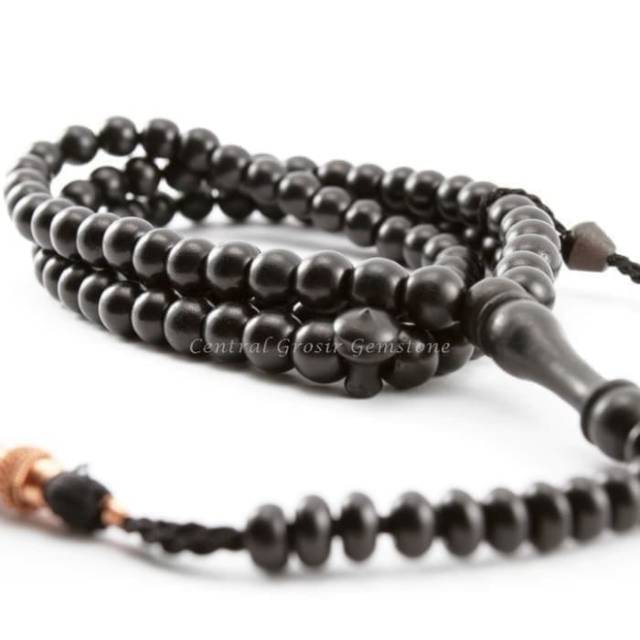 Tasbih kayu kemuning hitam 99butir original