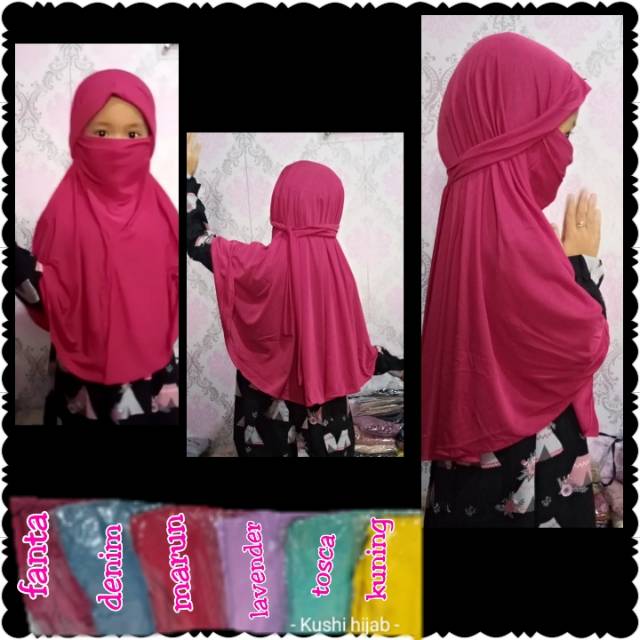 NIQAB TALI ANAK || HIJAB MASKER ANAK || HIJAB ANAK JERSEY