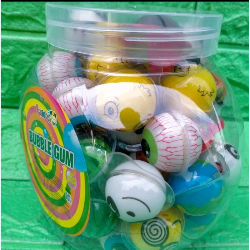 1 TOPLES PERMEN BUBBLE GUM HALAL VIRAL BABEL GUM MOTIF MATA BUMI SMILE DLL GROSIR