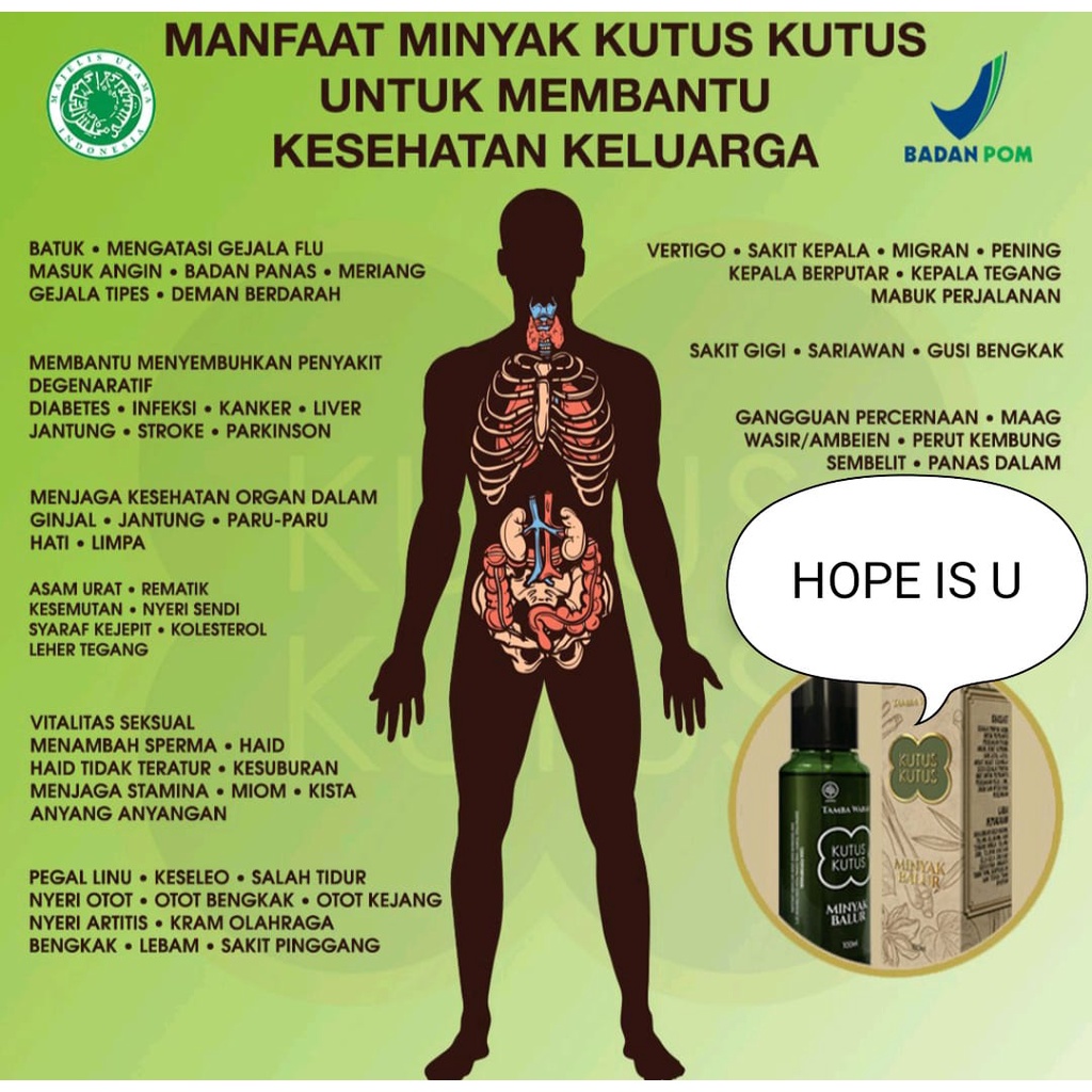 MINYAK BALUR KUTUS KUTUS TAMBA WARAS ASLI ORIGINAL MEDAN SUMATERA UTARA