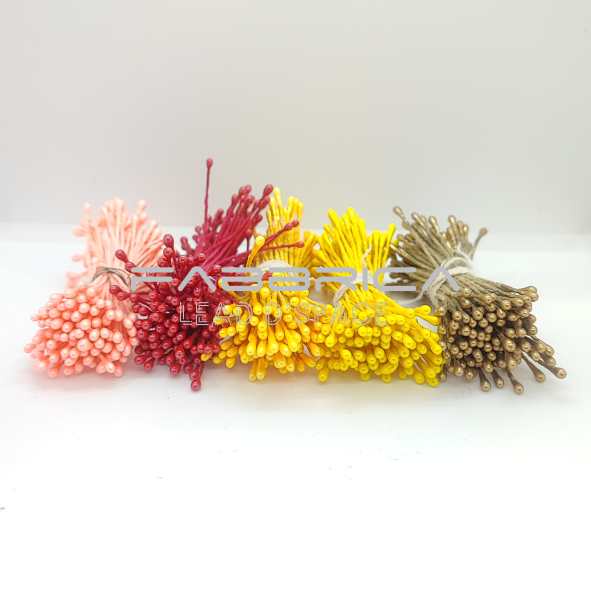 100 pcs Putik Sari Bunga Plastik Artificial