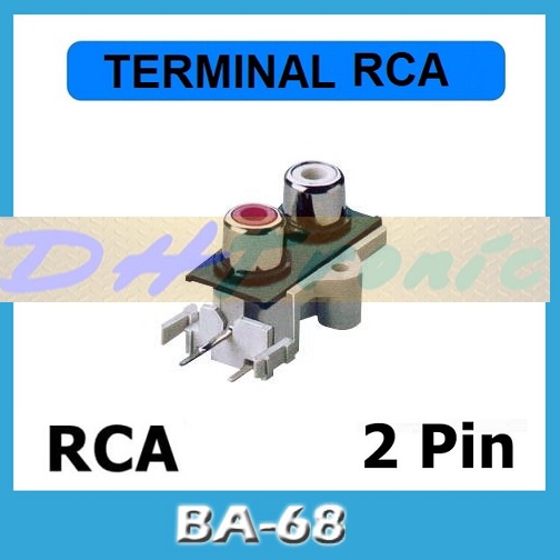 Socket RCA 2 Pin 2 Lubang Soket 2RCA Terminal Box Speaker Audio Amplifier Home Theater TXZ BA-68