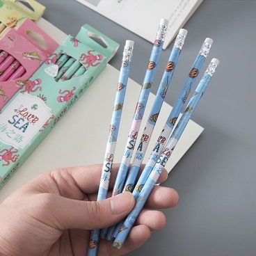 Pensil Pencil Serut HB Motif Laut Souvenir Grosir GMALL-ST0046