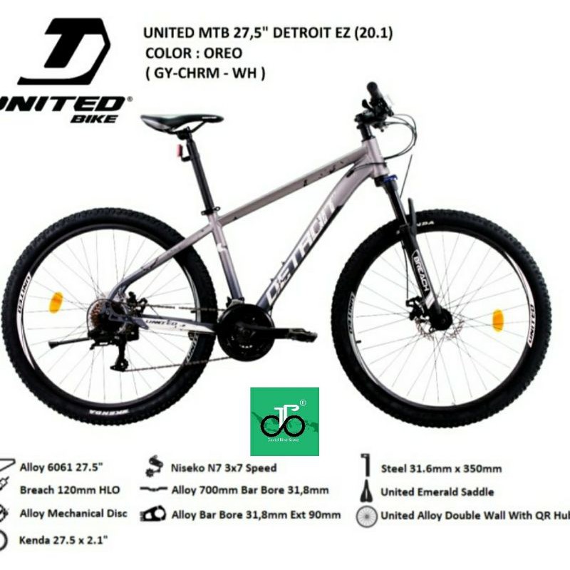 Sepeda MTB 27.5" United Detroit EZ TERBARU