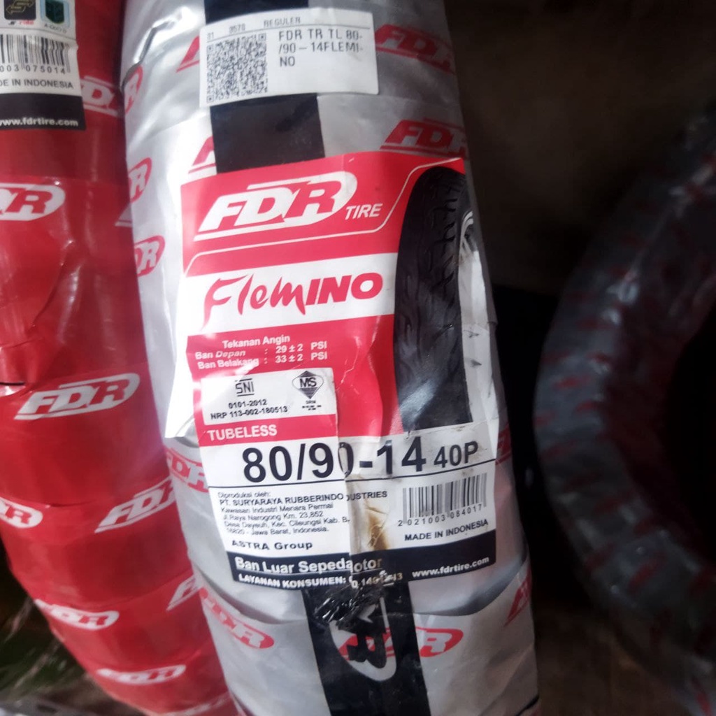 BARU Ban FDR Flemino 80/90 ring 14 ban tubeless motor matic vario mio