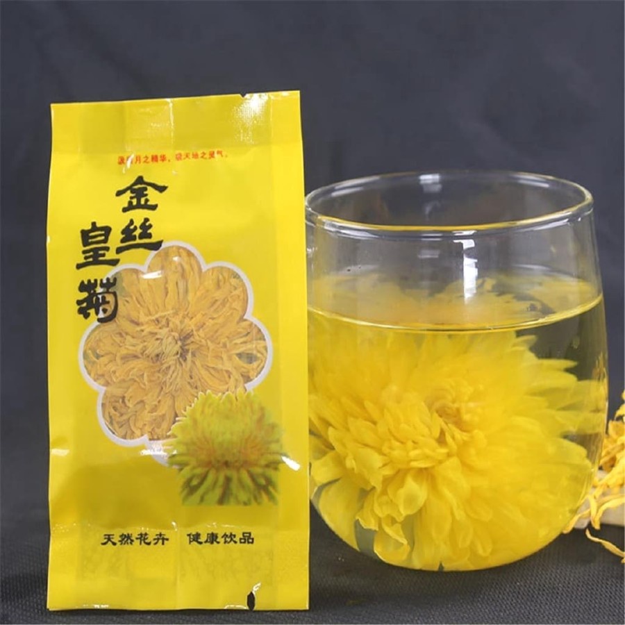 Teh Bunga Krisan Emas / Dried Golden Chrysanthemum Flower Tea Teh Bunga Krisan Murah