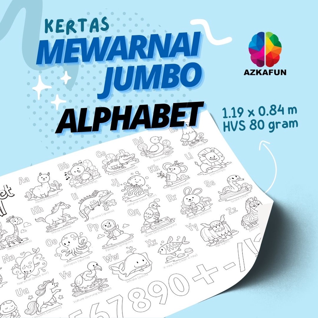 

Kertas Mewarnai Jumbo Seri Alphabet - mewarnai besar - Giant Coloring Page