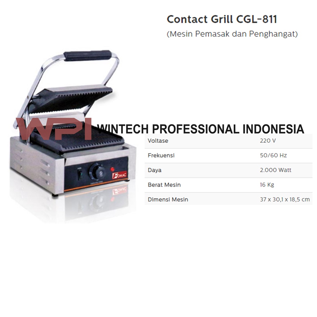 FOMAC CGL-811 Electrical Contact Grill - Mesin Pengolah Bahan Makanan