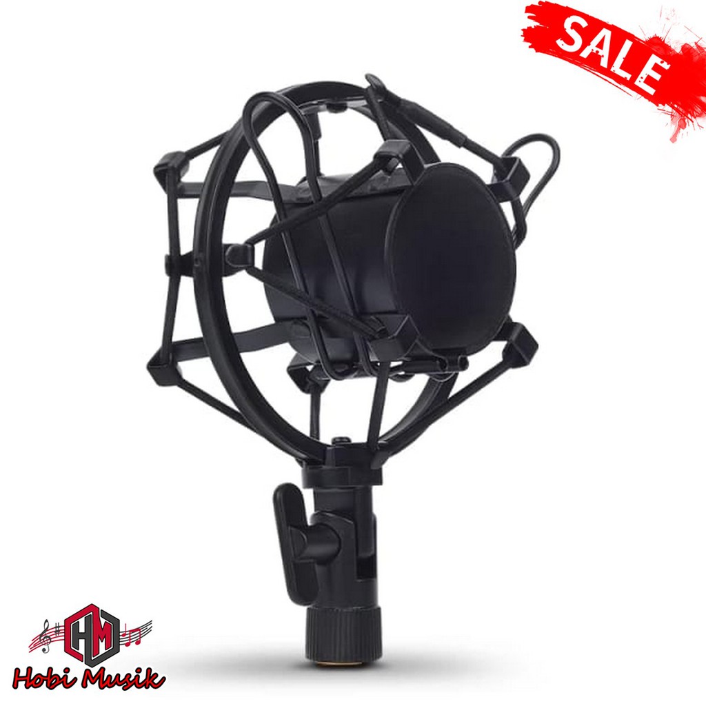 Shock Mount Microphone Condenser Studio Recording Kualitas Terbaik