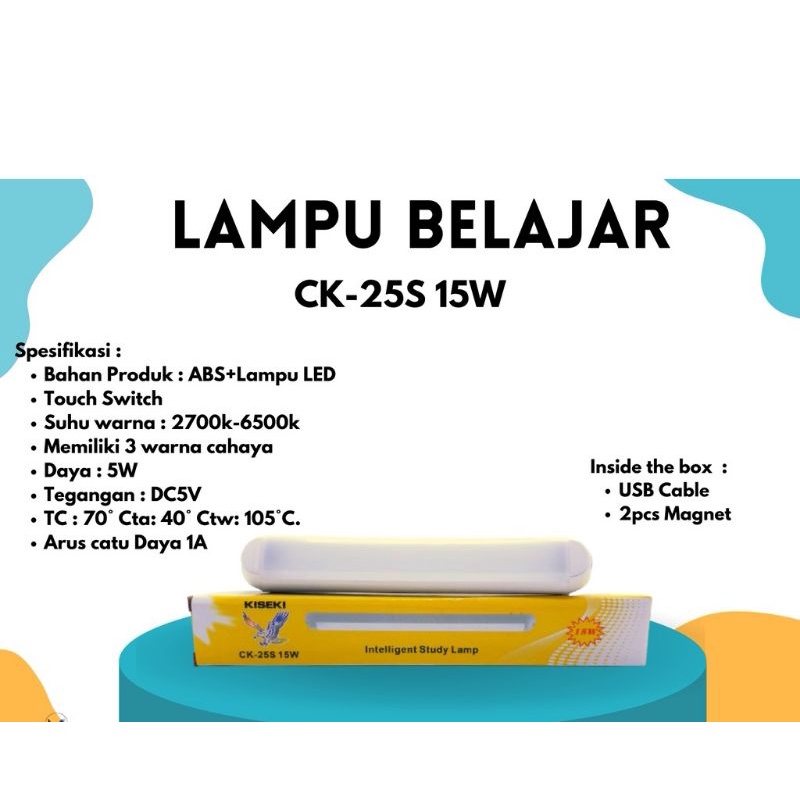 LAMPU LED USB TERMURAH EMERGENCY  10W/15W/25W / Lampu Meja Magnet USB