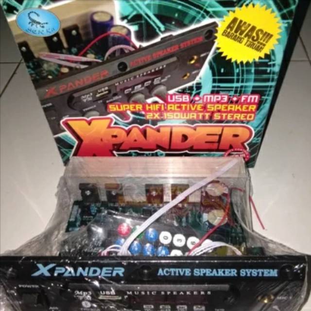 Xpander Active Speaker 150watt stereo 2 Preamp Mic Plus MP3 USB dan Radio FM