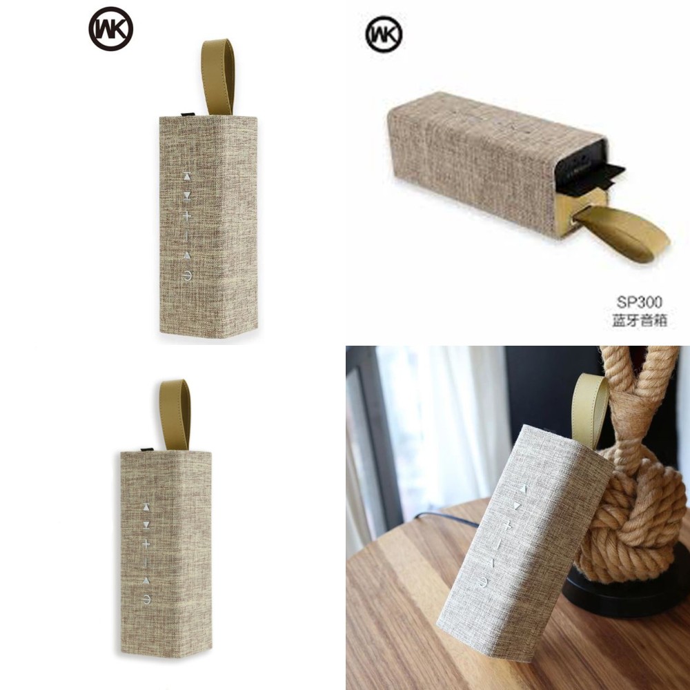 WK Bluetooth Speaker Portable Fabric Design - SP300 - Golden