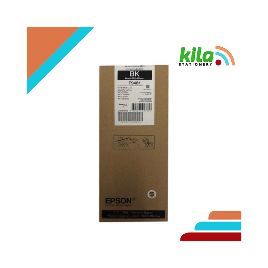 Tinta Epson T9481 Black = Printer Epson WF-C5290 | WF-C5290a | WF-C5790 | WF-C5790a