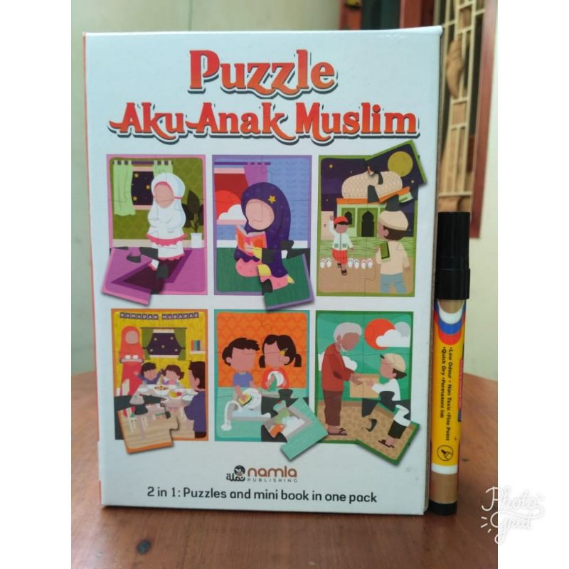 Puzzle Aku Anak Muslim 1 set 6 Puzzle Lantai - Mainan Edukasi Anak