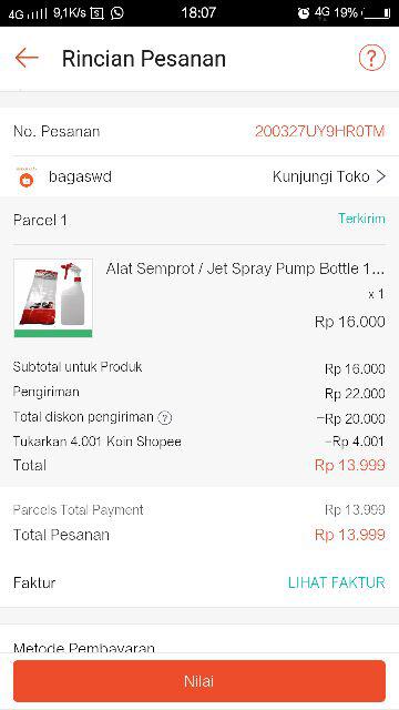 Alat Semprot / Jet Spray Pump Bottle 1 Liter