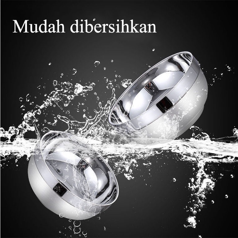 stainless steel double wall bowl anti panas mangkok korea