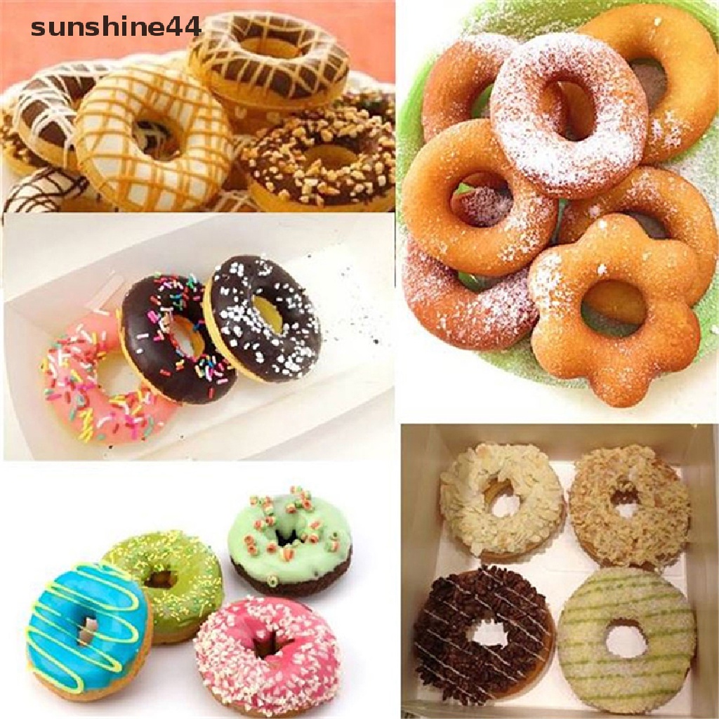 Sunshine Cetakan Kue / Donat / Roti Bentuk Hati / Bulat / Bunga Sakura Hollow