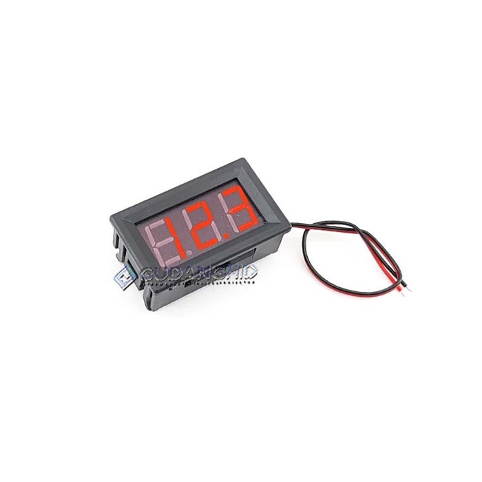 Mini Digital DC Voltmeter 0-100V Volt Meter 3 Digit Red LED