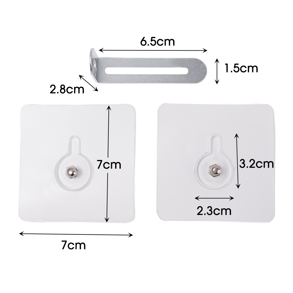 Braket Penyangga Rak Buku / Kabinet / Furnitur 7cm Tanpa Bor Untuk Keamanan Bayi / Anak