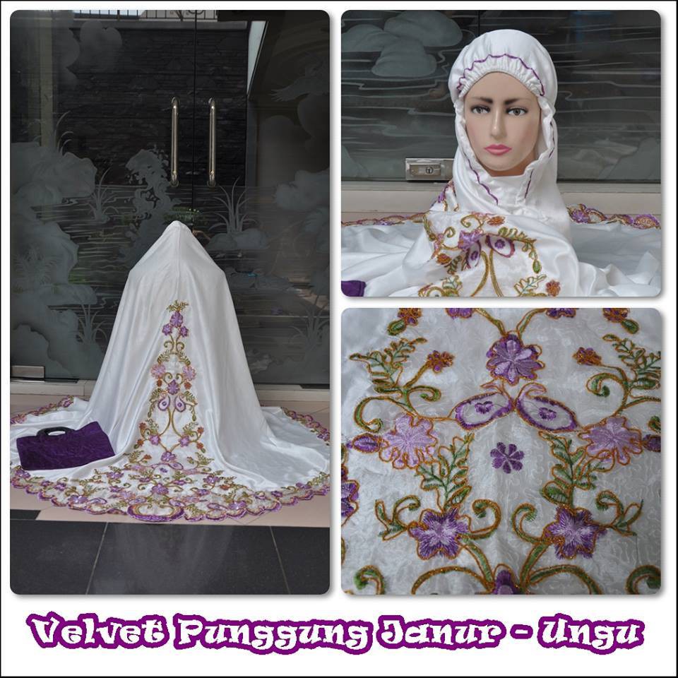 Mukena Dewasa Punggung Bordir Velvet Janur