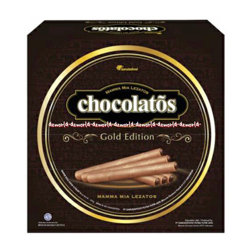 Garuda Food Chocolatos 350gr Gold Edition Mamma Mia Lezatos Biskuit Roll Kaleng Mama Mia Coklat Rol Cokolatos