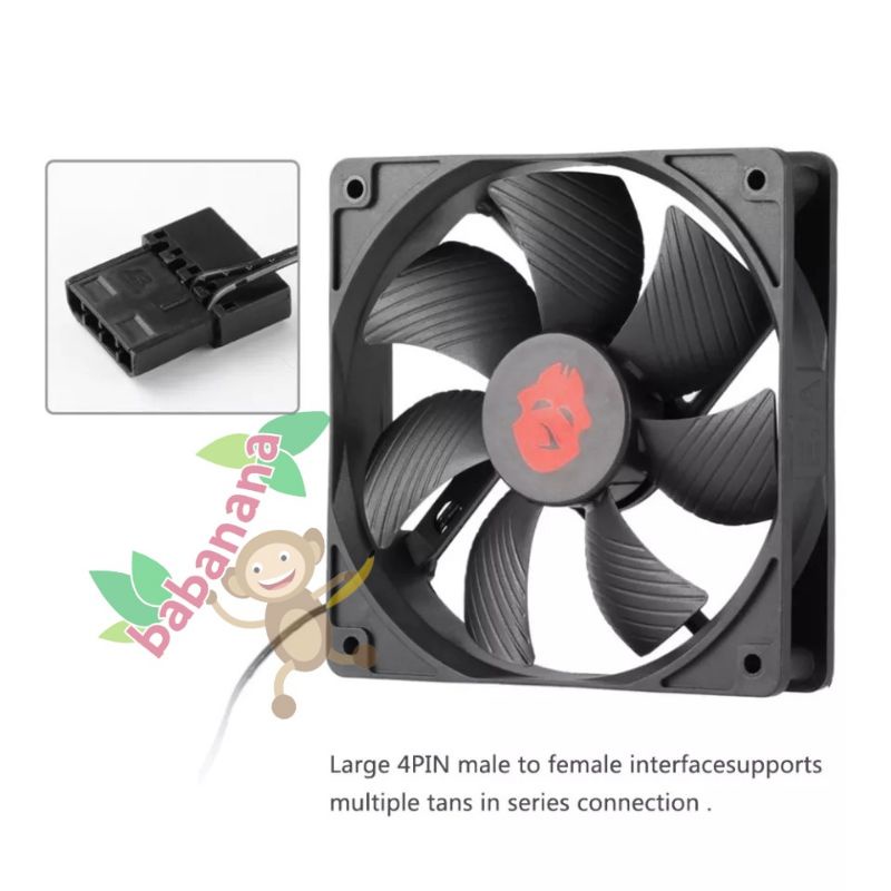 Fan Mining 12cm 3000rpm case kipas casing pc exhaust cooler cooling