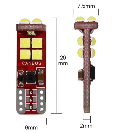 Lampu senja Sen Sein T10 12 smd 12v - 24v Canbus Super Bright Motor Mobil