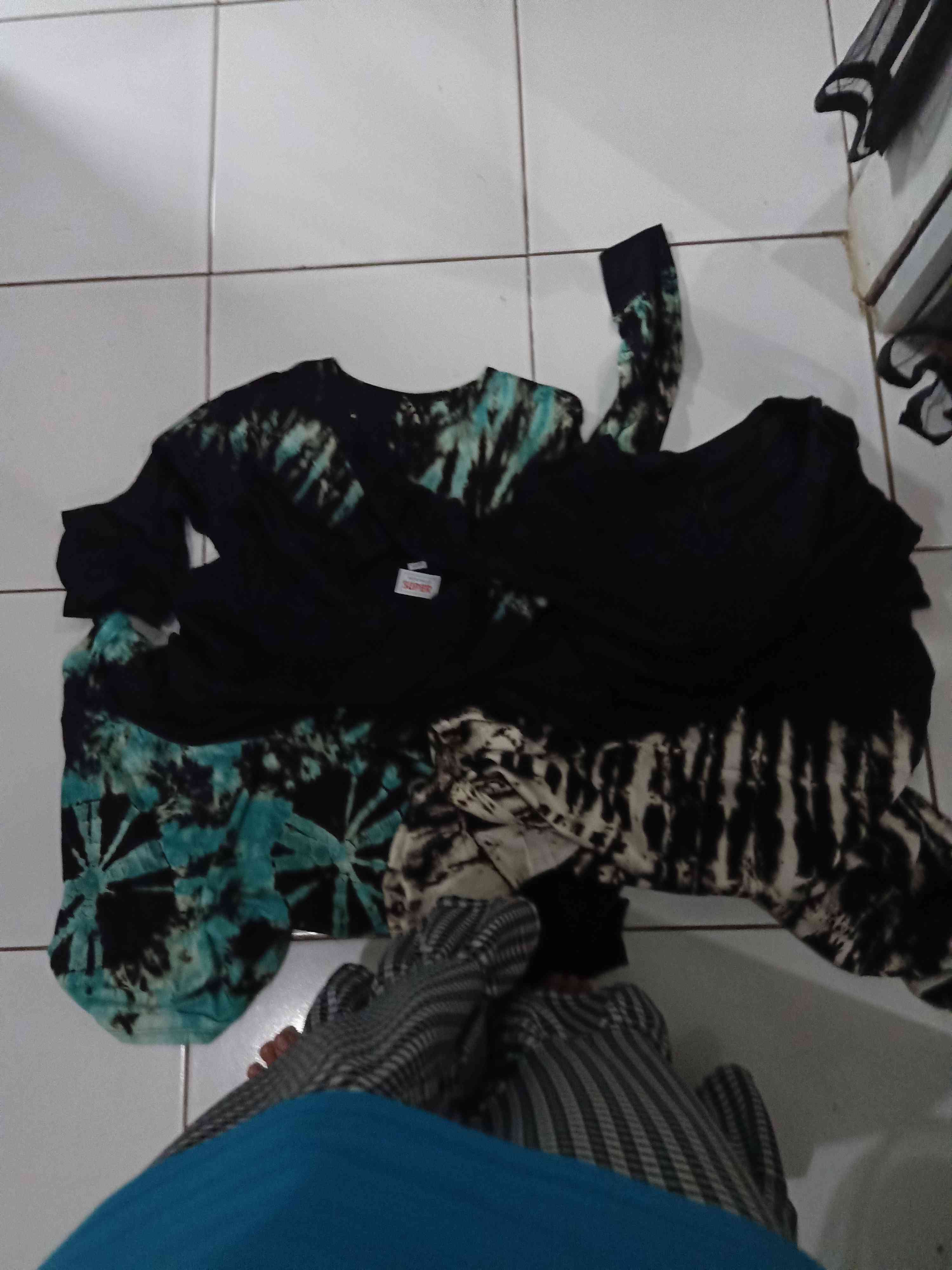 Gamis Black Tiedye Ecer Termurah