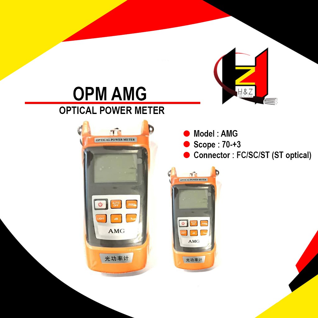OPM AMG/Optical Power Meter Cable Tester - AMG-Kuning Alat Pengukur Daya Fiber Optik