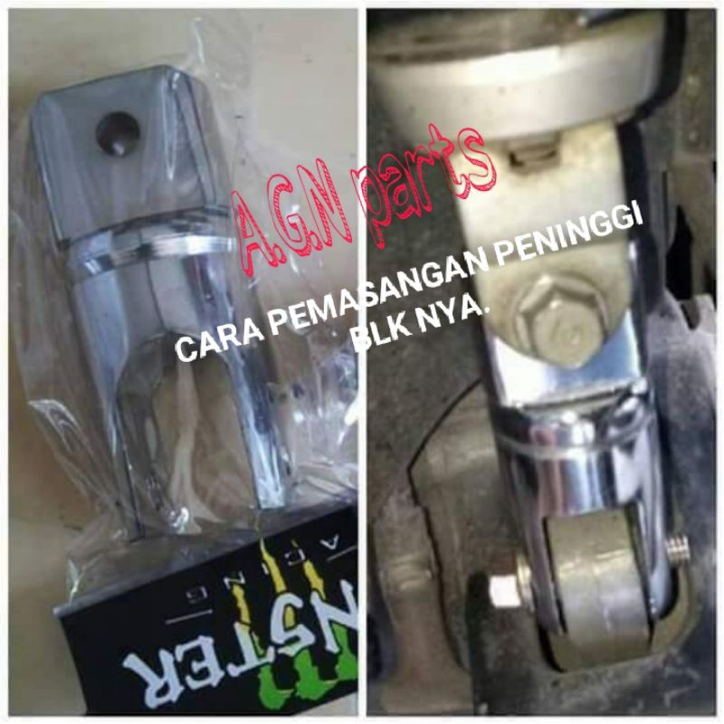 PAKET PENINGGI SHOCK DEPAN BELAKANG XRIDE 115-113- OLD/ LAMA MODIF JINJIT/TRAIL