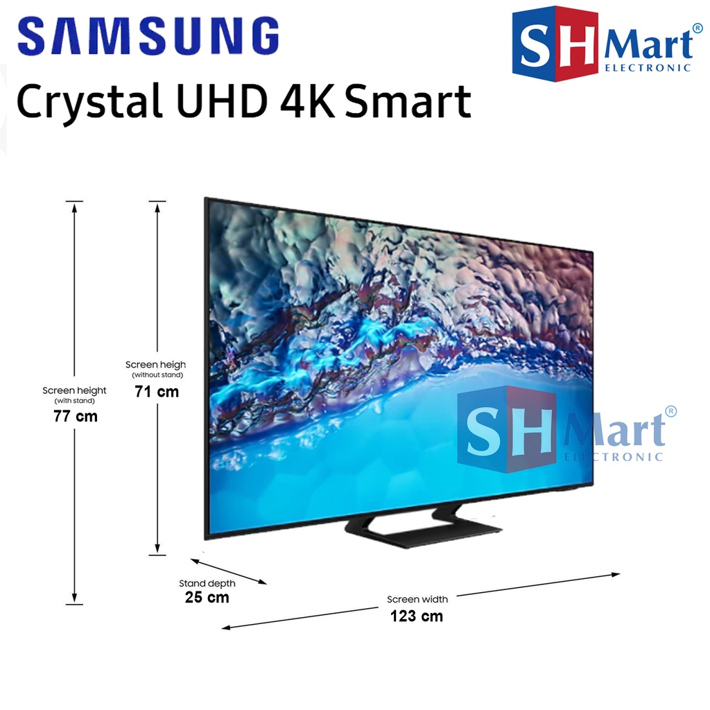 TV SAMSUNG CRYSTAL UHD 4K SMART TV 55 INCH UA55BU8500KXXD 55BU8500 FREE SOUNDBAR 2022 GARANSI RESMI (KHUSUS MEDAN)