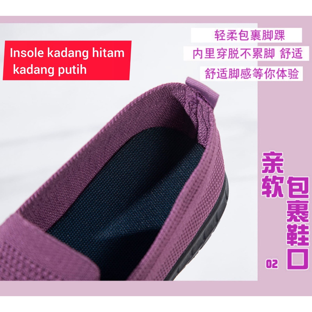 flat shoes rajut wanita import sepatu rajut wanita 108