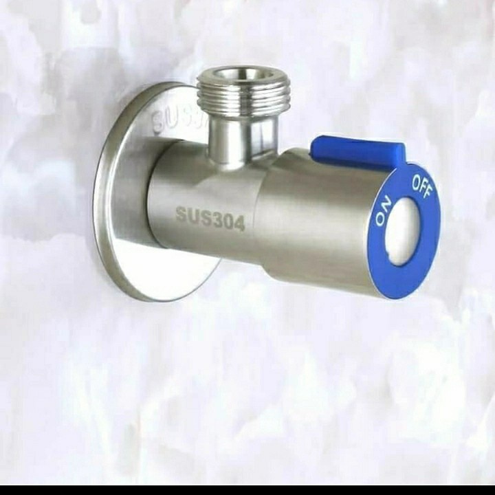 STOP KRAN STAINLESS 1/2 INCH STOPKRAN 304 SINGLE CABANG 1 -SATU stopkran closet shower kloset TOILET