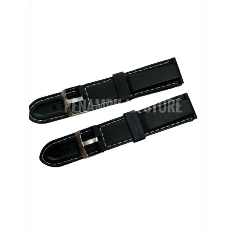 Strap Tali Jam Tangan Karet benang putih size 22mm