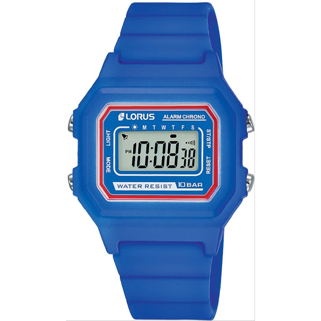 Lorus R2319NX9 Jam Tangan Anak Original Digital Blue Rubber Kotak 38mm R2319NX-9