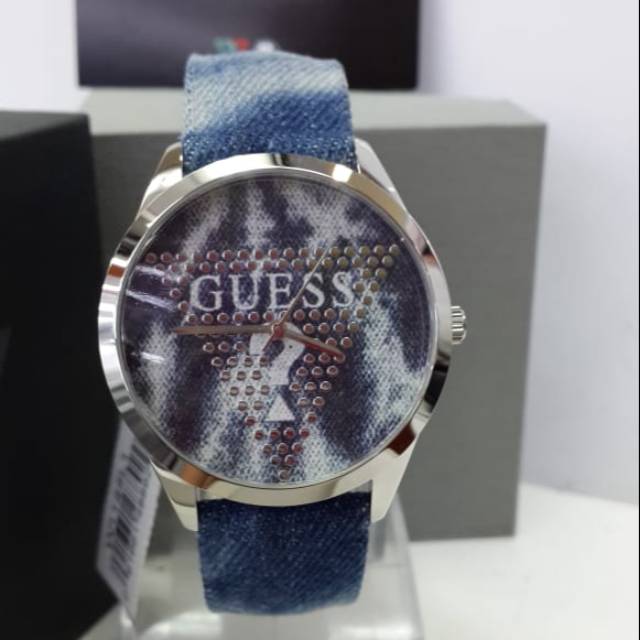 Jam Tangan Wanita Guess W1144L1 Kanvas Denim Original Murah