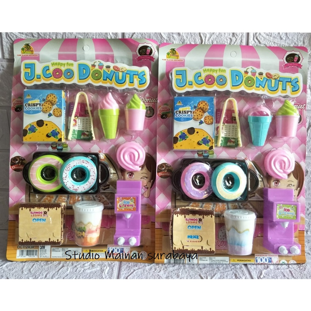 mainan anak set donat jco donuts mainan kasir buah sayur potong pretend play cash register play set 
